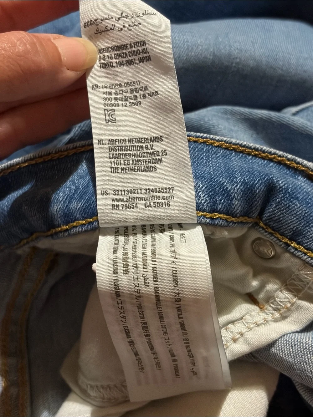 Hollister light blue slim-straight-leg men's jeans